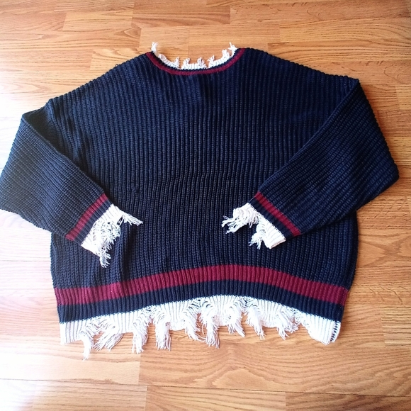 NFS. women's Plus size sweaters, navy blue, sz. 1X, 2X - Picture 6 of 7